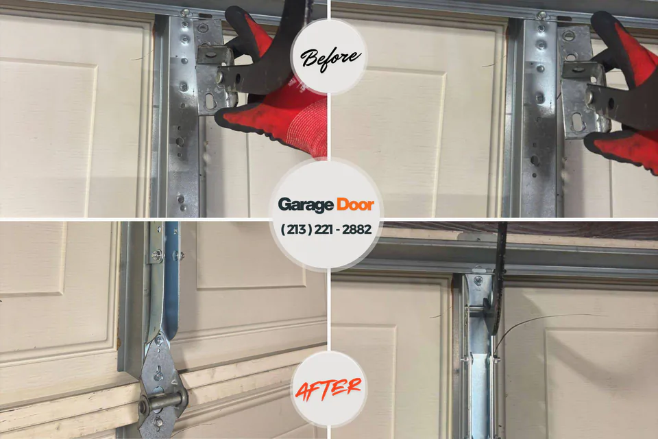 Before and after: garage door company Lytle, TX
